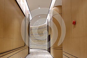 Hotel corridor lobby commercial building interior