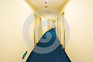 Hotel curved corridor