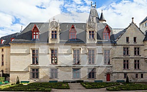 The Hotel de Sens, Paris, France , is in between late Gothic and early Renaissance style, and now houses the Forney art library.