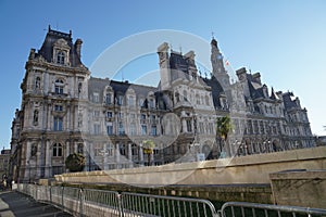 Hotel de Ville, Paris City Hall, from Rivoli street