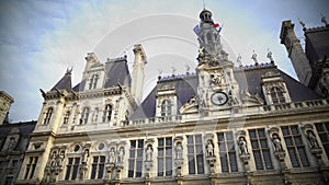 Hotel de Ville in Paris, sightseeing in France, beautiful European architecture