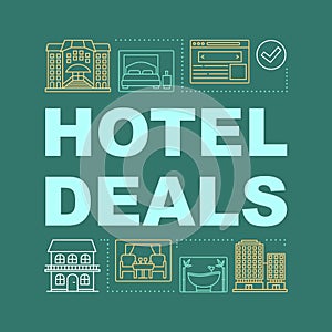 Hotel deals word concepts banner