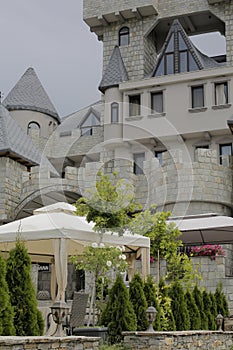 Hotel decorated as a castle