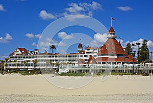 Hotel del Coronado with sand photo