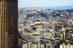 Hotel Dieu and a part of La Part Dieu Building, Lyon, France