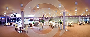 Hotel dining room panorama