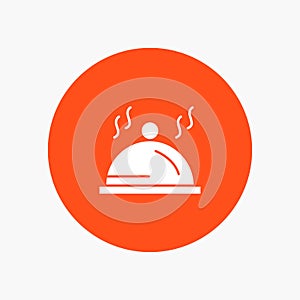 Hotel, Dish, Pallet, Service white glyph icon