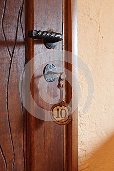 Hotel door key in Argentina