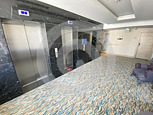 Hotel elevator frloor, Inside hotel