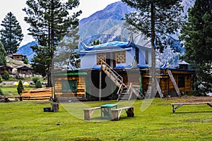 A hotel at Fairy Meadows grassland