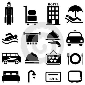 Hotel and hospitality icons photo