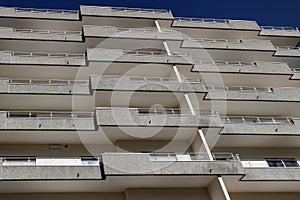 Hotel house with balconies