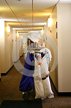 Hotel house keeping cart photo