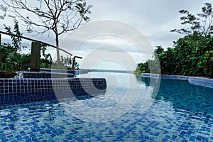 Hotel in Isla de Ometepe, Nicaragua with beautiful lake view from swimming pool photo