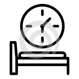 Hotel jet lag icon, outline style