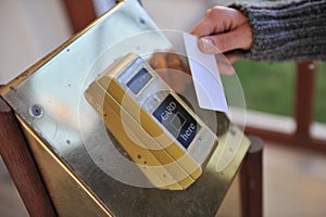 Hotel keycard machine