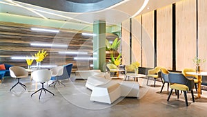 Hotel lobby   hotel foyer  waiting room rest Hall modern building photo