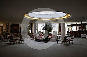 Hotel Lobby Room, Round Skylight, Interior Decoration photo