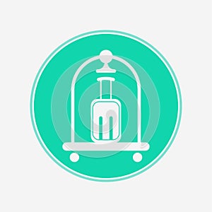 Hotel luggage vector icon sign symbol