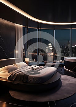 Hotel luxury room window furniture indoor modern house apartment interior design