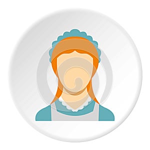 Hotel maid icon circle