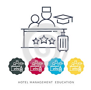 Hotel Management Education Courses - Stock Icon