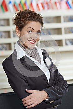 Hotel manager on reception