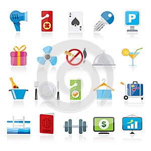 Hotel and motel services icons 2