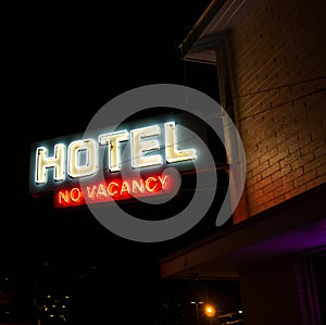 Hotel No Vacancy Neon Sign