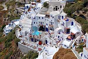 Hotel in Oia on Santorini Island, Greece