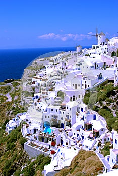 Hotel in Oia on Santorini Island, Greece