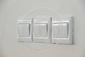 Hotel open room card system with light switch white wall