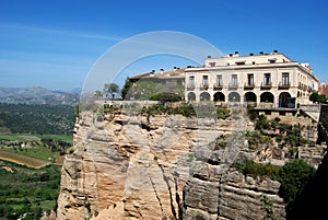 Hotel overlooking gorge, Ronda, Spain.