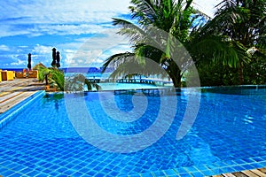 Hotel pool maldives