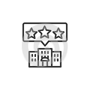 Hotel rating line icon