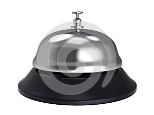 Hotel Reception Bell on White Background.