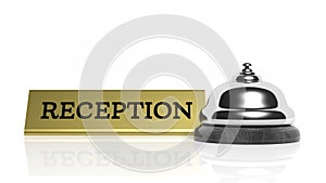 Hotel reception bell and Reception card