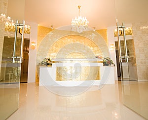 Hotel reception desk