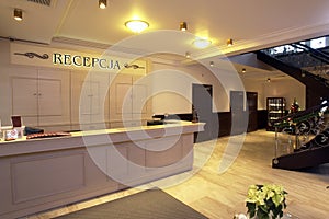 Hotel reception desk