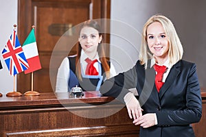 Hotel reception worker