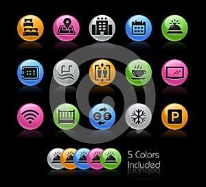 Hotel and Rentals Icons 1 of 2 // Gelcolor Series