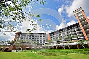 Hotel resort at Desaru Coast, a seaside town in Pengerang, Kota Tinggi District, Johor, Malaysia famous for its pristine beach