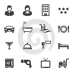 Hotel and resort service icons