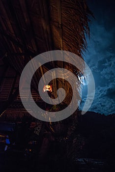 The hotel on the River Kwai by night