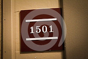 Hotel Room Number