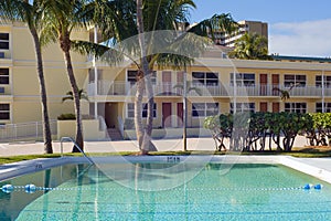 Hotel rooms and swimming pool