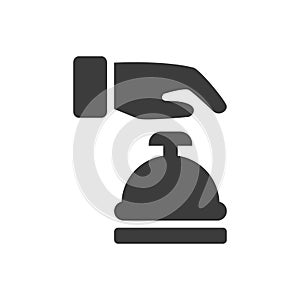 Hotel service bell vector icon