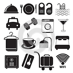 Hotel Service Icons Set