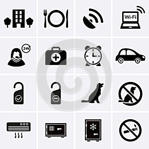 Hotel Services and Facilities Icons. Set 2.