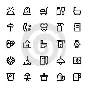 Hotel Services Vector Icons 4